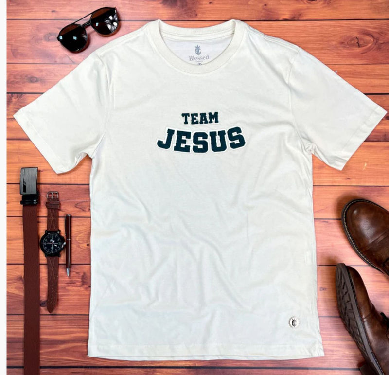 Camiseta Masculina Off Team Jesus Veludo